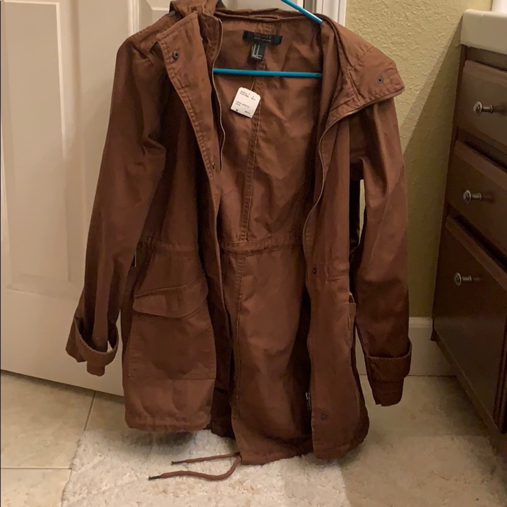 Brown/cocoa colored utility jacket